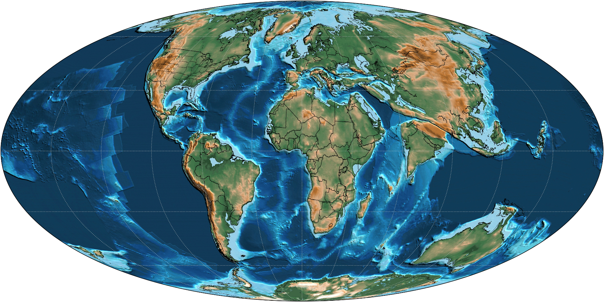 Eocene world — Africa drifts north into Eurasia, closing the Tethys and crumpling the Hellenic arc into being.